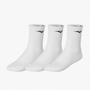Mizuno TRAINING CREW SOCKS (3 PACK) Bílé | CZ_MZN87668